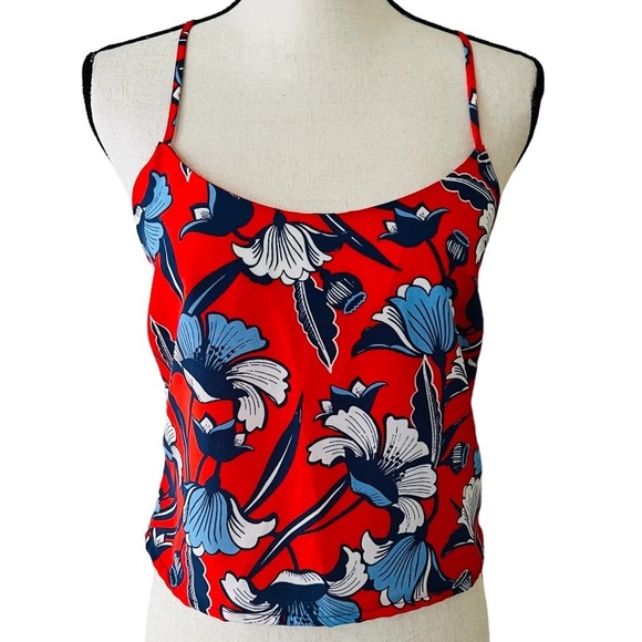 J. Crew Floral Tank Top Blouse SZ 2 - Picture 1 of 3